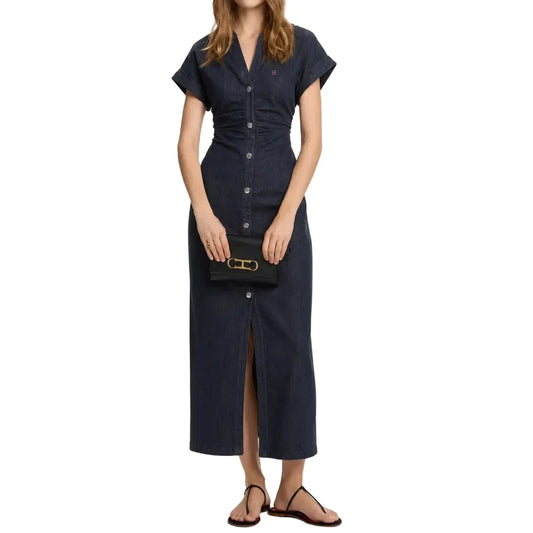 The Monroe Embroidered Denim Midi Dress from the Lavishly Me Edit at Lavishly Me
