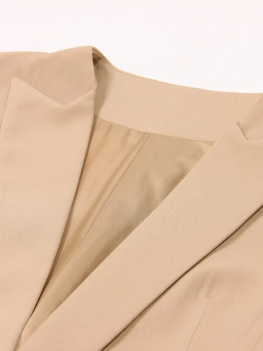 TWOTWINSTYLE Solid Slimming Spliced Belt Blazer Vests for Women Lapel Sleeveless High Waist Temperament Vest Female Clothing New