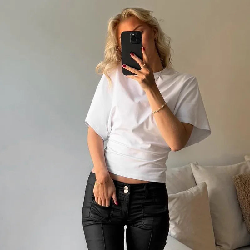 The Slate Corset Crop Tee from the Everyday Luxe at Lavishly Me