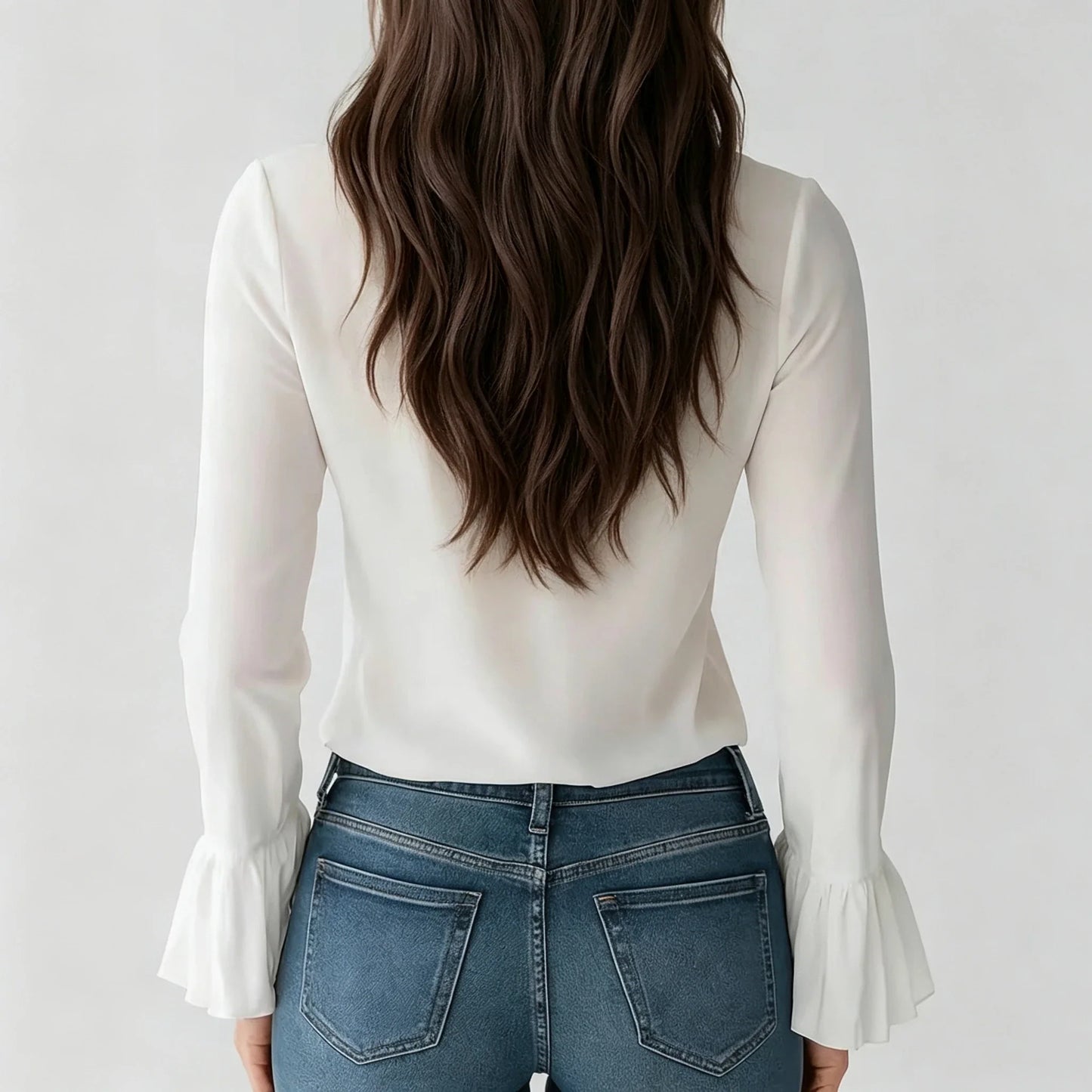 The Rosalie Lace-Trim Bubble-Sleeve Blouse from the Soft & Sophisticated at Lavishly Me