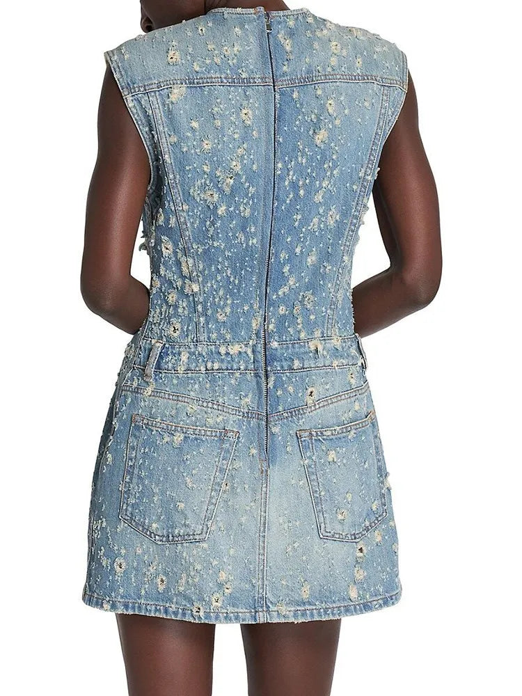 The Marlowe Cutout Denim Dress