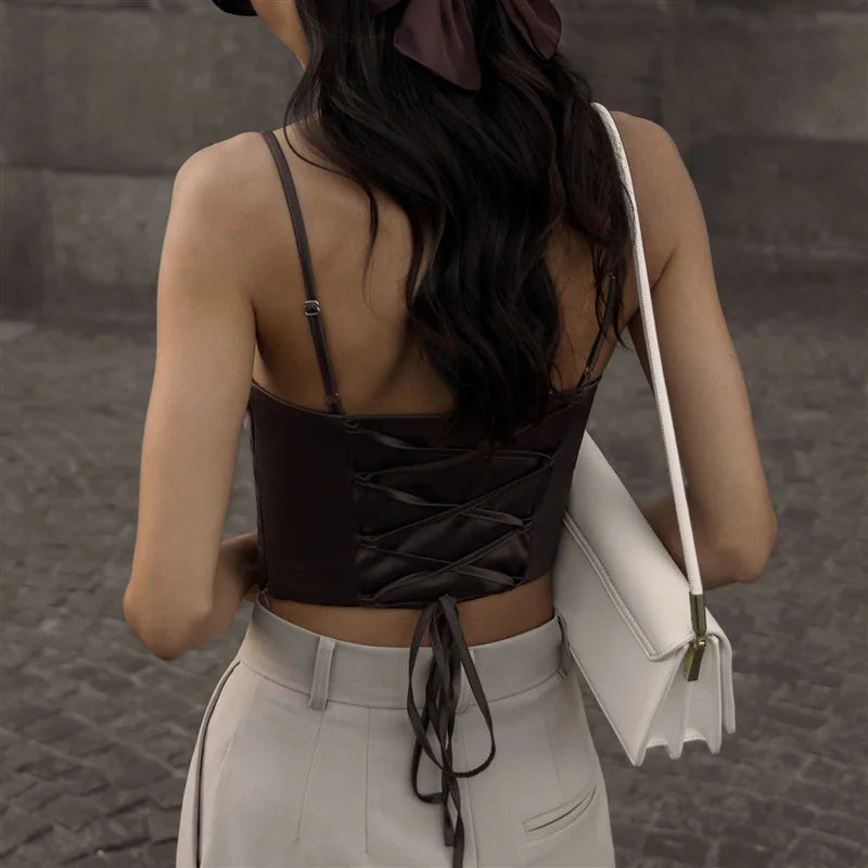 The Valencia Lace-Up Crop Top from the Soft & Sophisticated at Lavishly Me