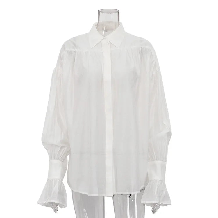 The Bellamy Flare-Sleeve Blouse