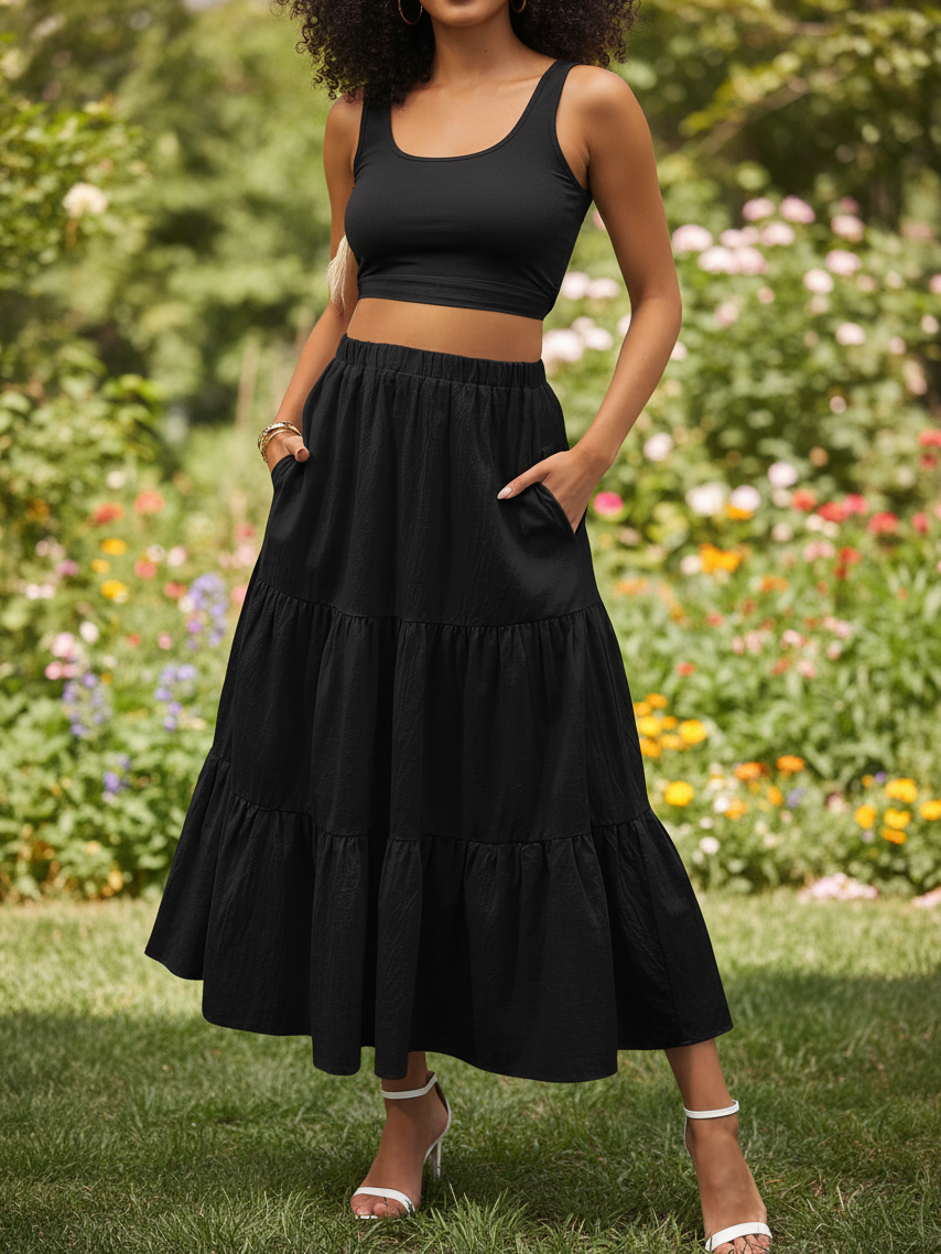 The Solana Pleated Swing Skirt from the Lavishly Me Edit at Lavishly Me