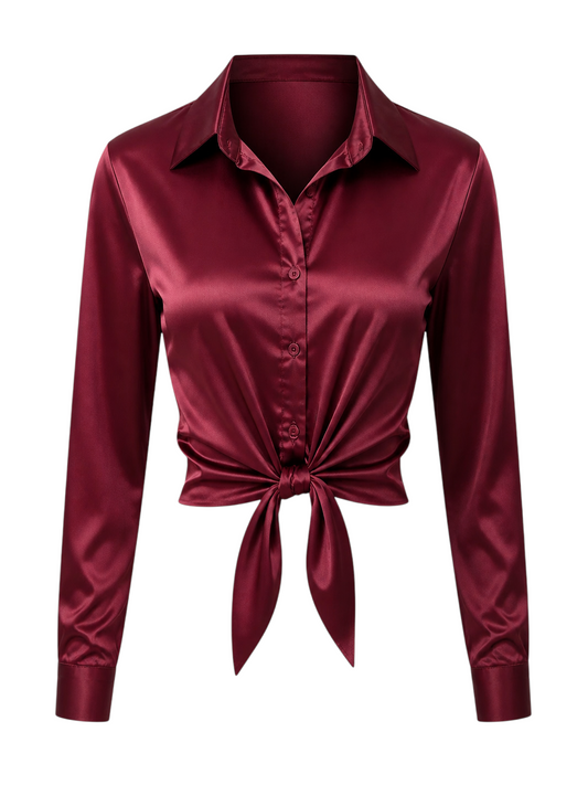 The Laurent Satin Button-Down from the Lavishly Me Edit at Lavishly Me