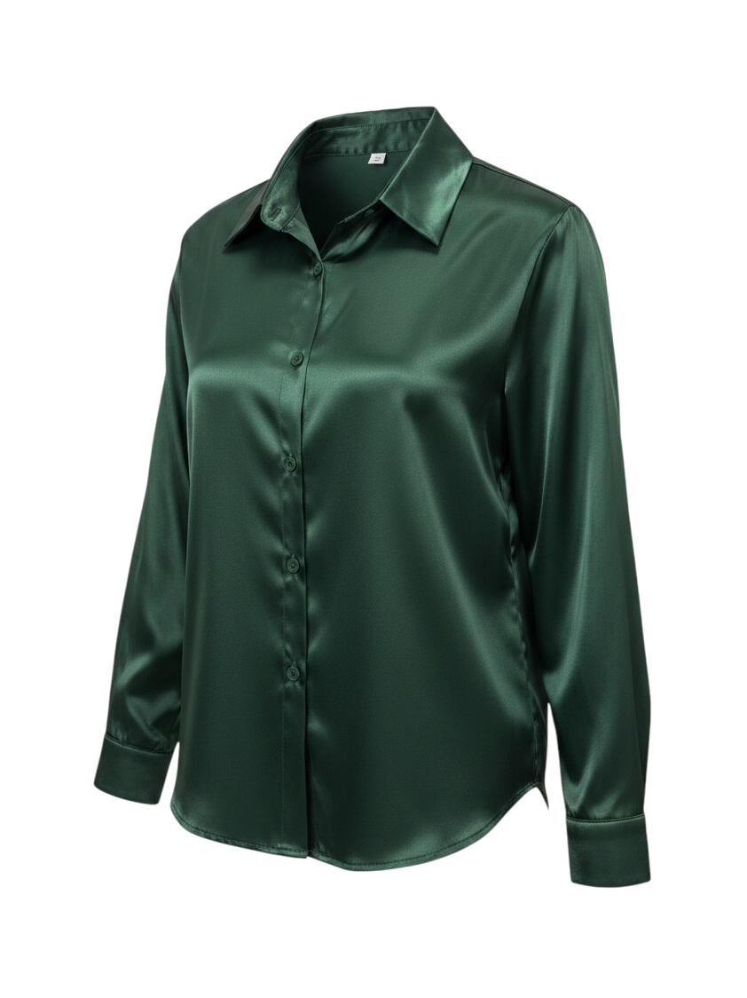 The Laurent Satin Button-Down from the Lavishly Me Edit at Lavishly Me