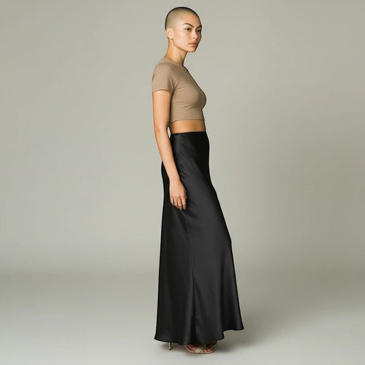 The Riviera Satin Maxi Skirt from the Lavishly Me Edit at Lavishly Me