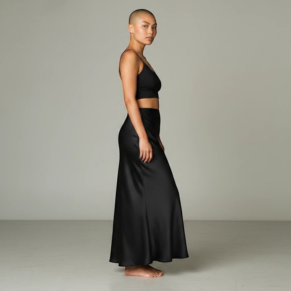 The Riviera Satin Maxi Skirt from the Lavishly Me Edit at Lavishly Me
