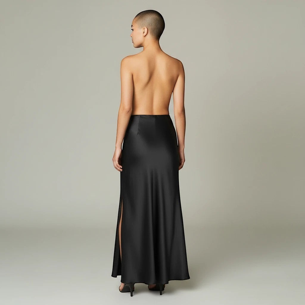 The Riviera Satin Maxi Skirt from the Lavishly Me Edit at Lavishly Me