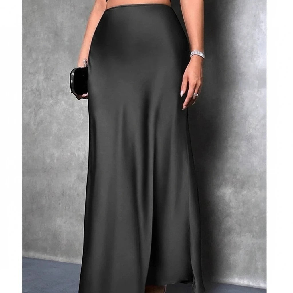 The Riviera Satin Maxi Skirt from the Lavishly Me Edit at Lavishly Me