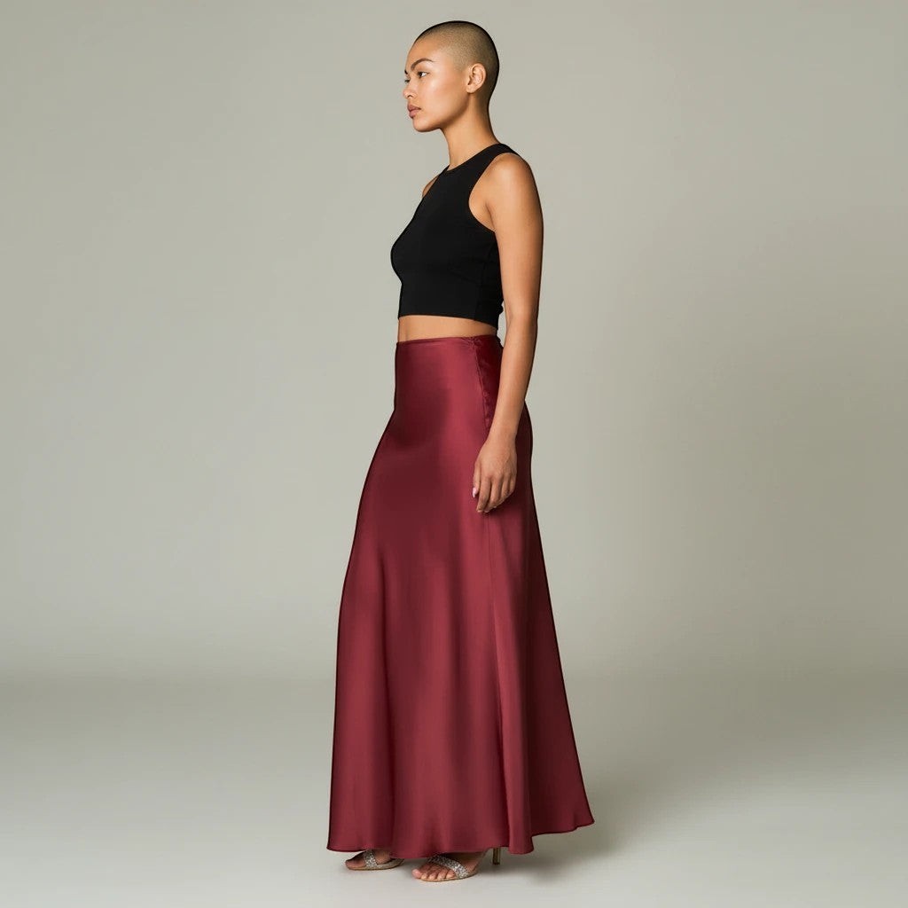 The Riviera Satin Maxi Skirt from the Lavishly Me Edit at Lavishly Me