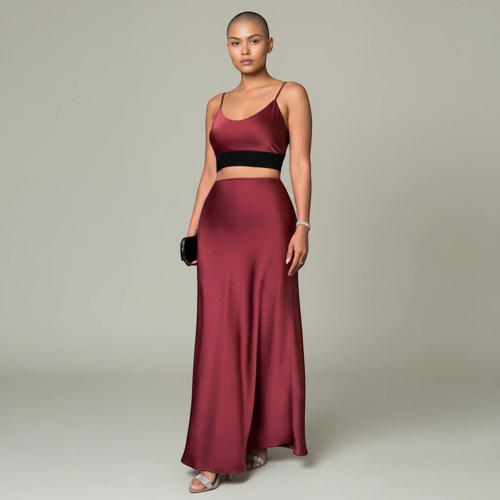 The Riviera Satin Maxi Skirt from the Lavishly Me Edit at Lavishly Me