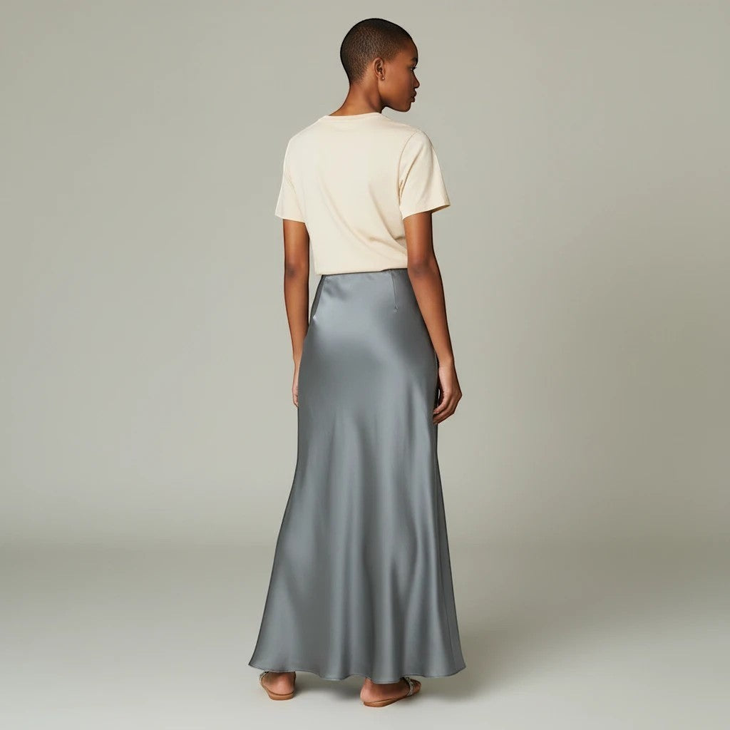 The Riviera Satin Maxi Skirt from the Lavishly Me Edit at Lavishly Me