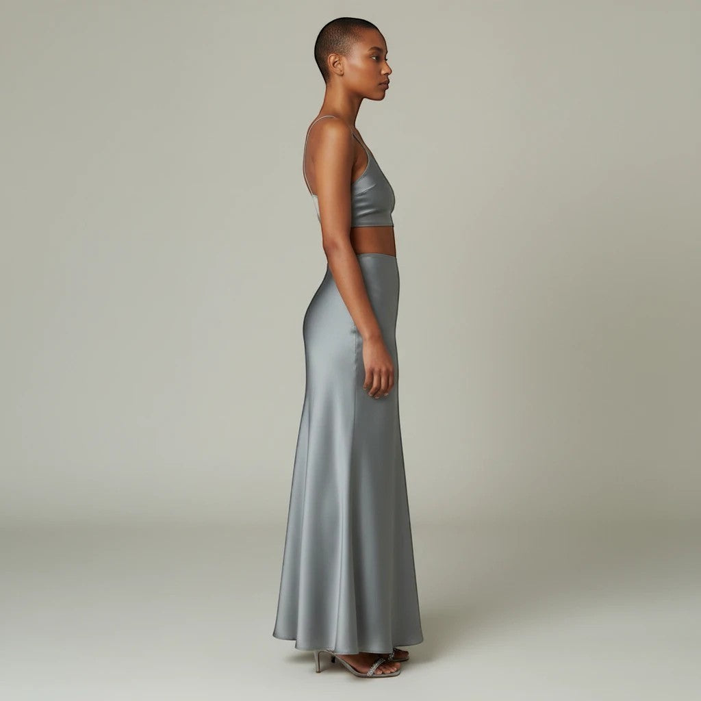 The Riviera Satin Maxi Skirt from the Lavishly Me Edit at Lavishly Me