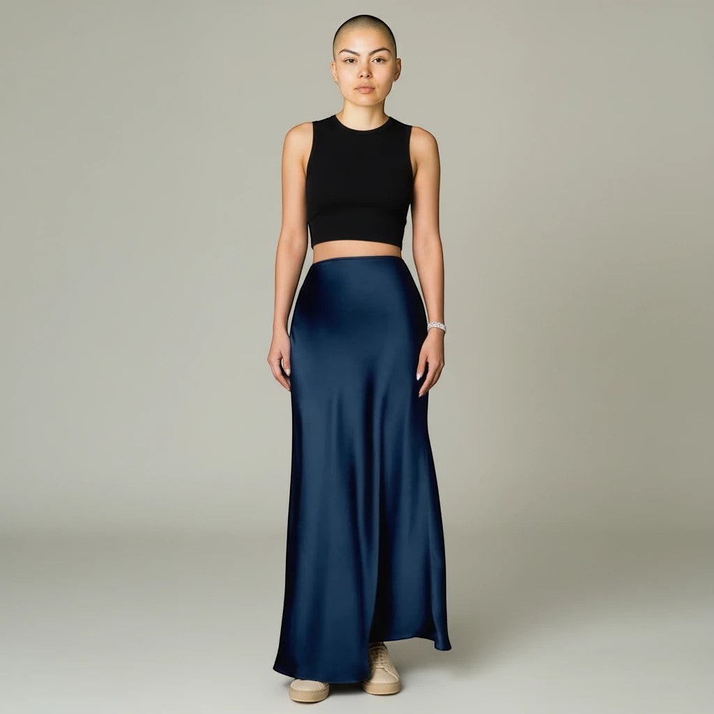 The Riviera Satin Maxi Skirt from the Lavishly Me Edit at Lavishly Me