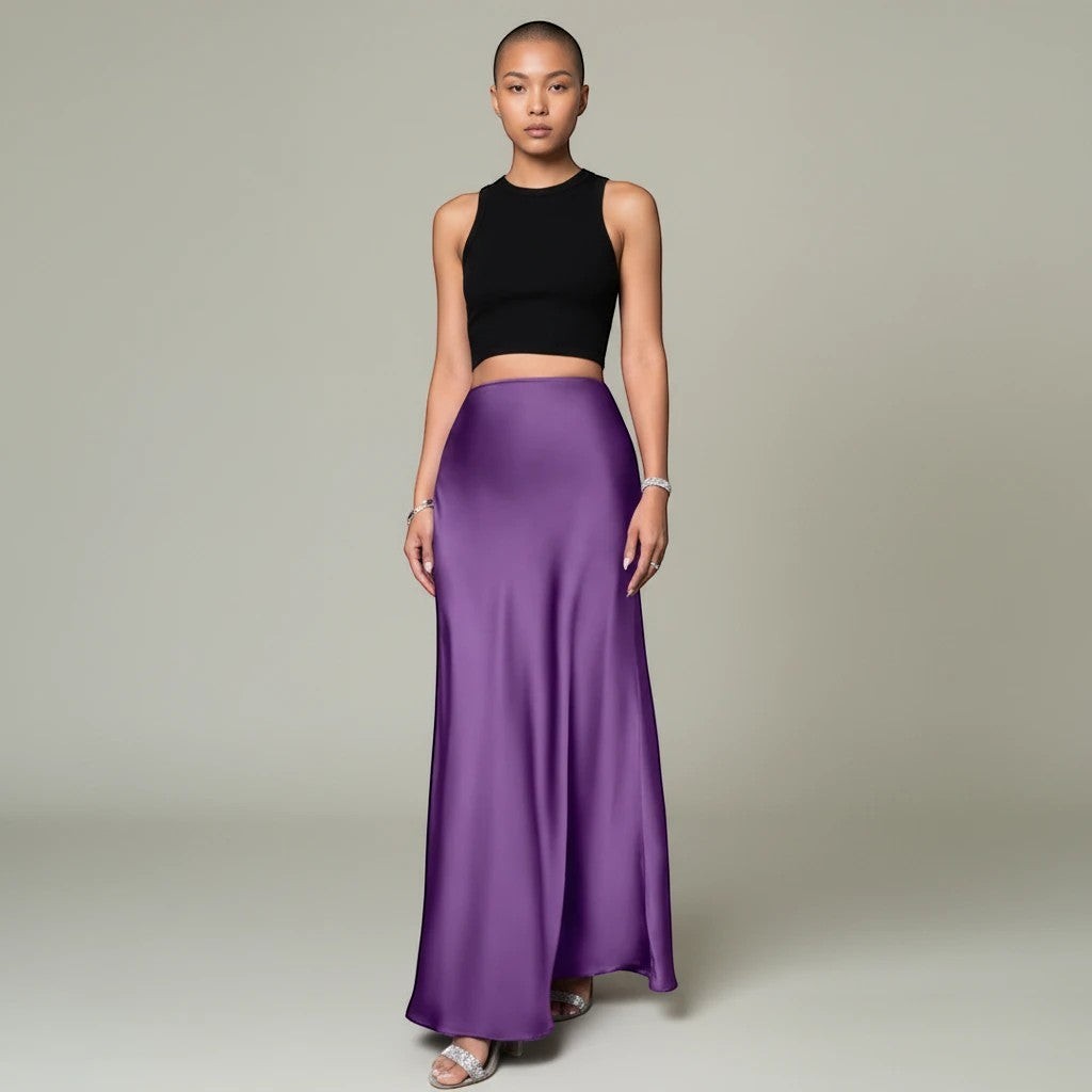 The Riviera Satin Maxi Skirt from the Lavishly Me Edit at Lavishly Me
