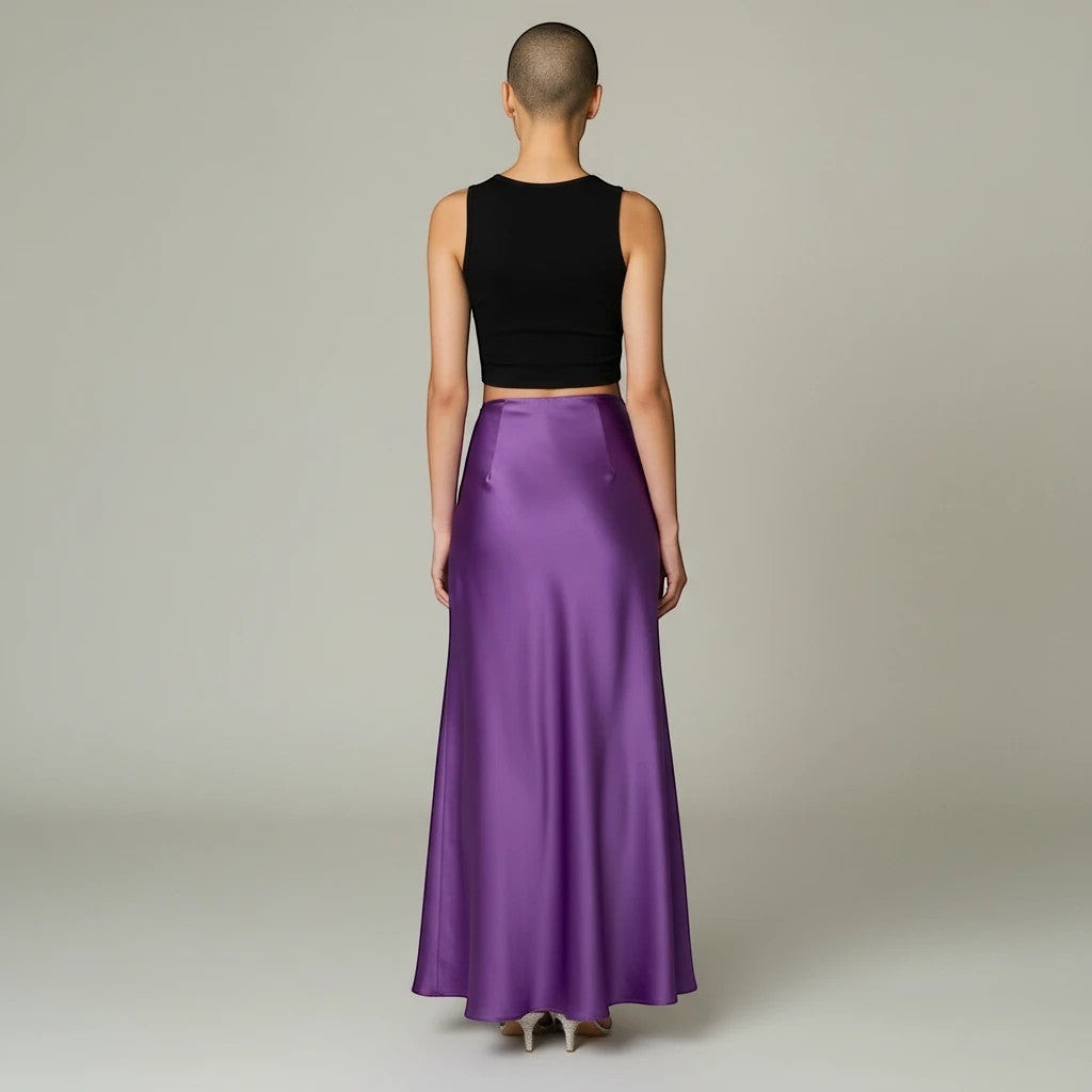 The Riviera Satin Maxi Skirt from the Lavishly Me Edit at Lavishly Me