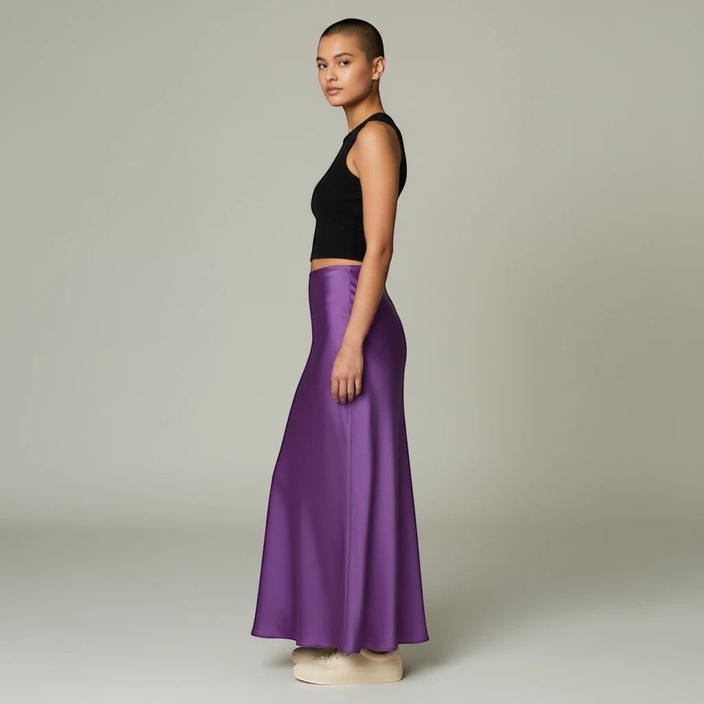 The Riviera Satin Maxi Skirt from the Lavishly Me Edit at Lavishly Me