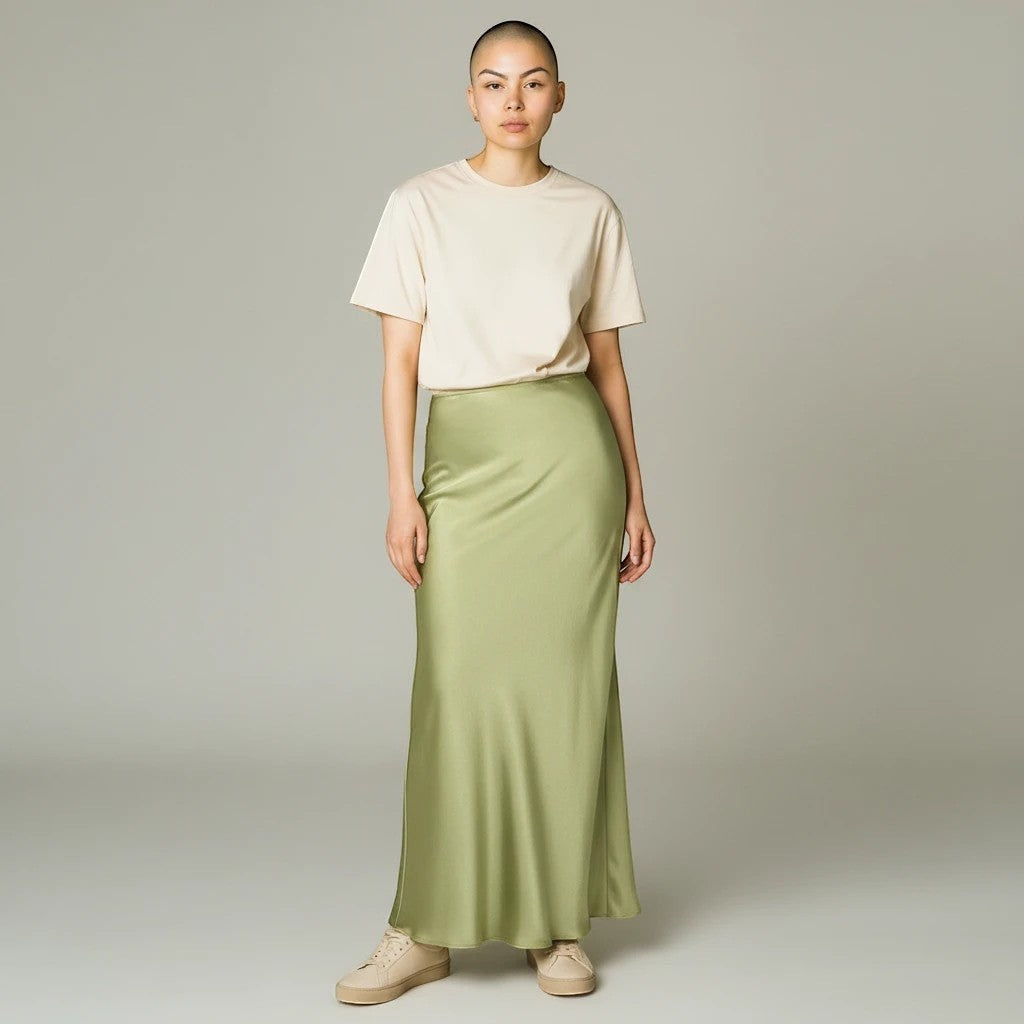 The Riviera Satin Maxi Skirt from the Lavishly Me Edit at Lavishly Me