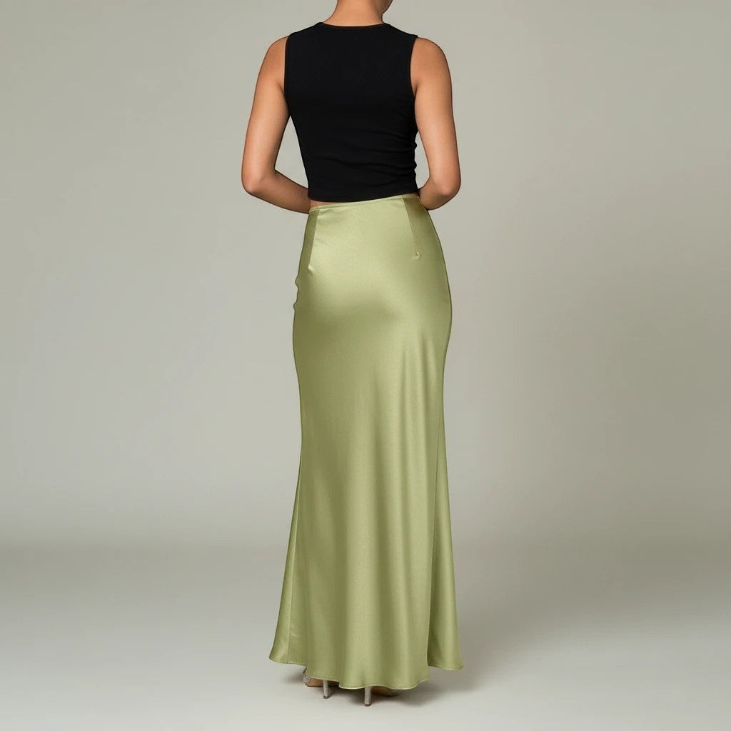 The Riviera Satin Maxi Skirt from the Lavishly Me Edit at Lavishly Me