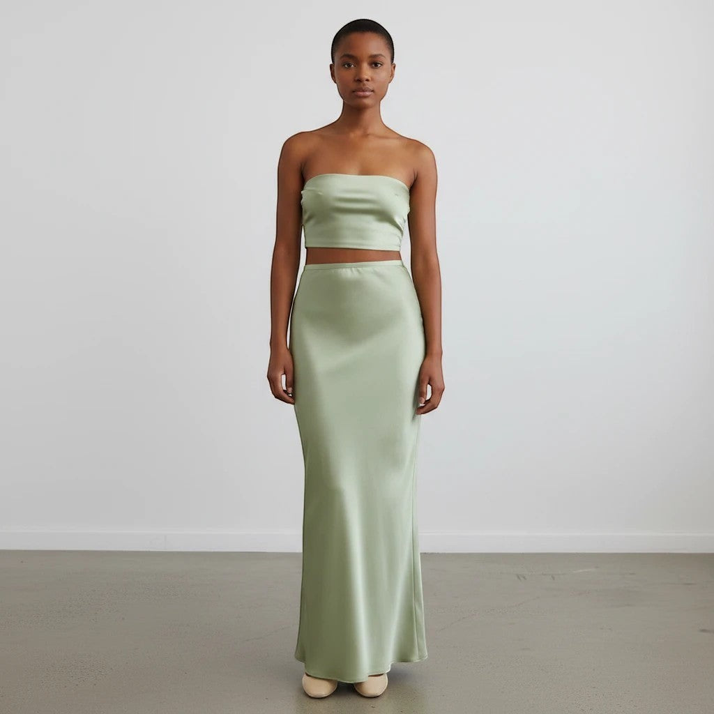 The Riviera Satin Maxi Skirt from the Lavishly Me Edit at Lavishly Me